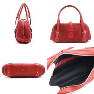Loewe silver red Senda leather handbag